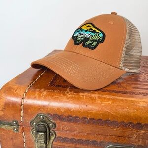 Bison Trucker Hat | Embroidered Buffalo Patch Cap | Outdoor Western Style
